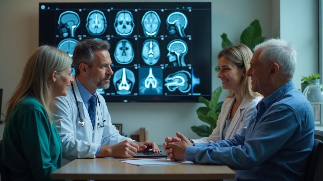 Pessoa mais jovem em consulta neurológica recebendo diagnóstico de Alzheimer de início precoce antes dos 65 anos